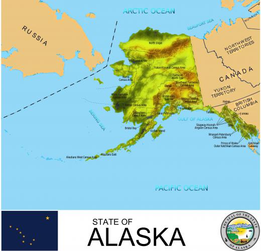 During the most recent ice age, Alaska was connected with Russia via the Bering land bridge.