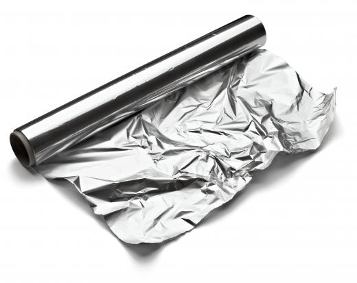 Lining a broiling pan with aluminum foil can make cleanup easier.