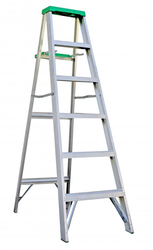 Aluminum ladder.
