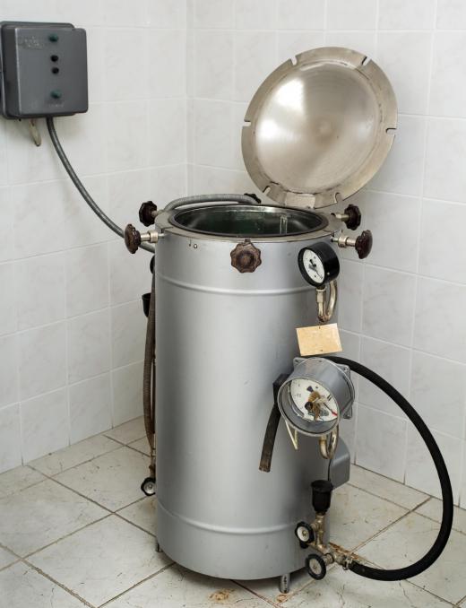A microbiology lab may contain an autoclave for sterilizing equipment.