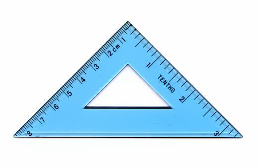 A triangle has three sides.