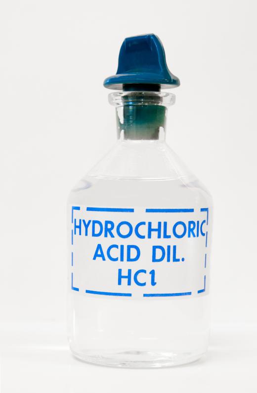 Hydrochloric acid can be used to distinguish calcium carbonate from gypsum.