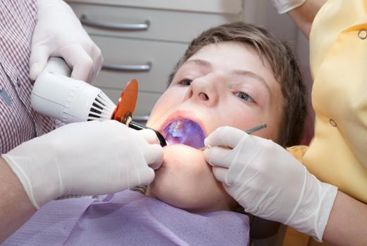 UV light can be used to cure dental resin.