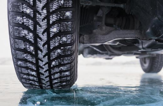 Ice may hide under patches of snow, creating dangerous road conditions.