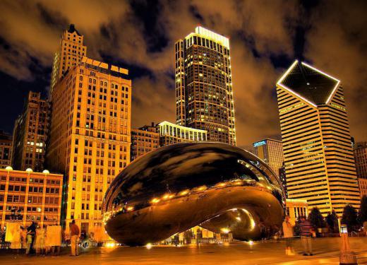 Chicago's skyline and Cloud Gate sculpture are the products of spatial imagination.