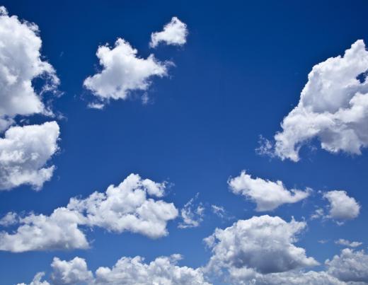 Condensation nuclei in the atmosphere are responsible for cloud formation.