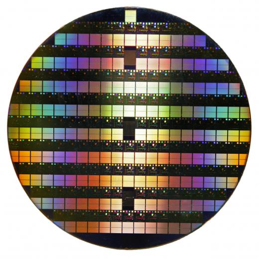 Bulk micromachining is used to make silicon wafers.