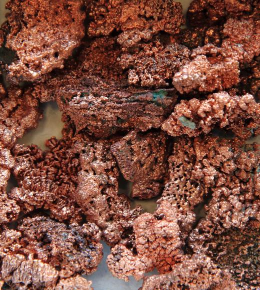 Bioleaching is used to extract copper from copper ore.