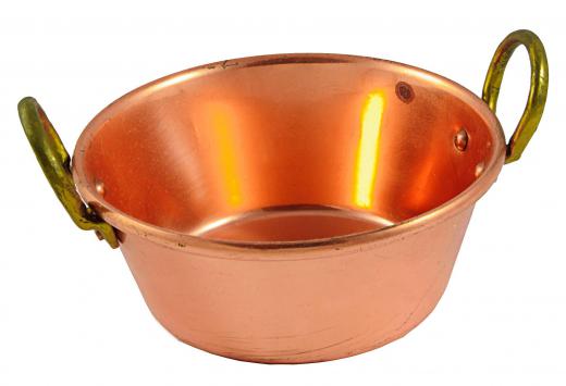 A pot made out of copper.