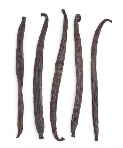 Vanilla beans contain aromatic compounds.