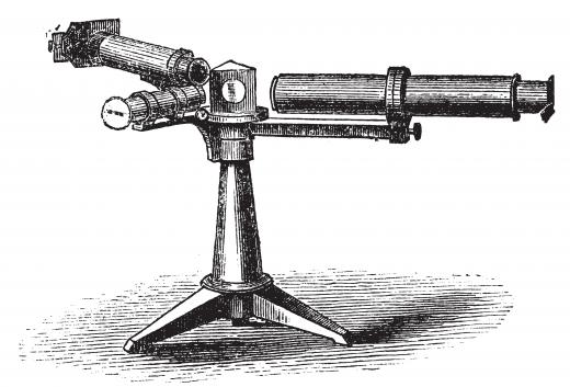 Early drawing of a spectroscope.
