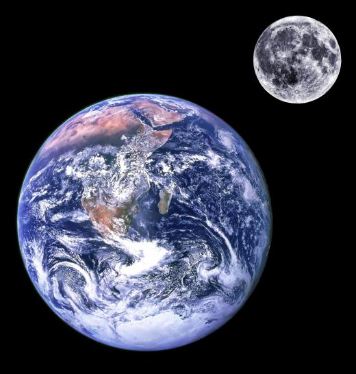 Through their mutual gravitational attraction, the Earth and Moon create tidal bulges on the other.