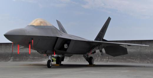 Engineers have looked into the possibility of equipping the Lockheed Martin F-22 Raptor with directed energy weapons.