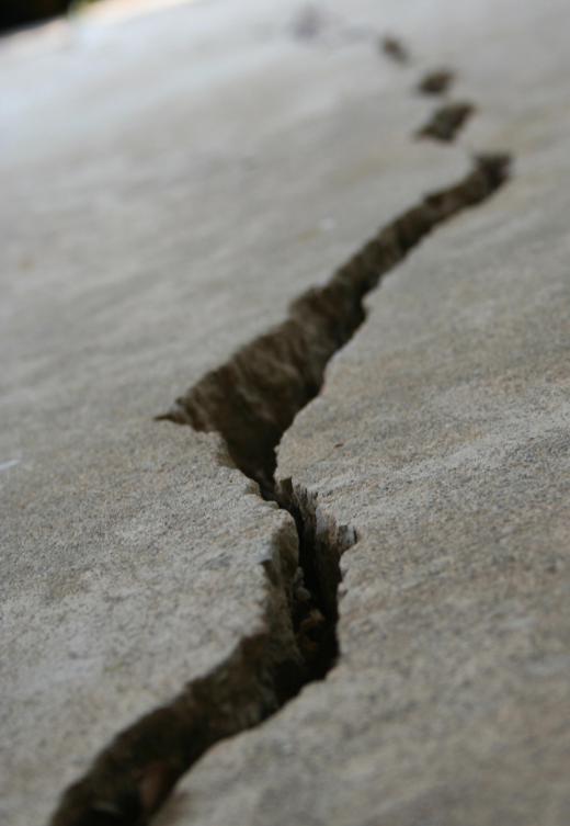 Earthquakes often cause cracks in the earth's crust.