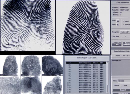 Fingerprints are one type of evidence in a criminal investigation.