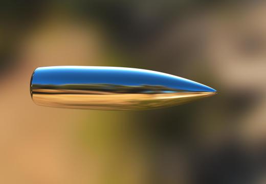 A bullet would travel forever if it wasn't affected by gravity and air resistance.