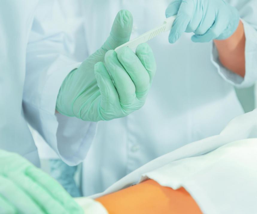 Nitrile gloves are a common alternative to latex for medical professionals who develop an allergy.