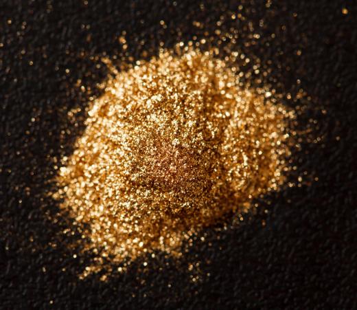 Raw, unrefined gold flakes can be weighed and sold for money.