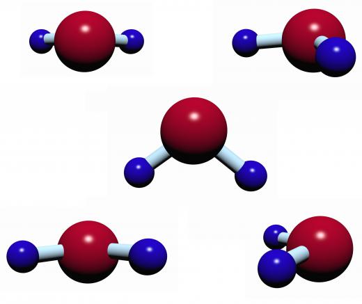 Water molecules are examples of a molecular dipole.