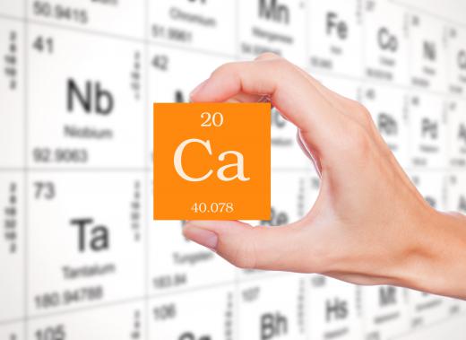 Calcium in a naturally occurring periodic element.