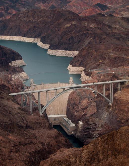 The Hoover Dam is one of the world's largest hydroelectric power generation stations.