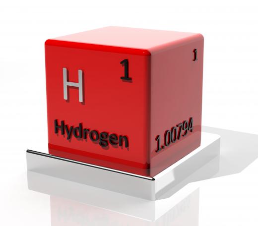 Two atoms of hydrogen are combined with two atoms of oxygen to make hydrogen peroxide.