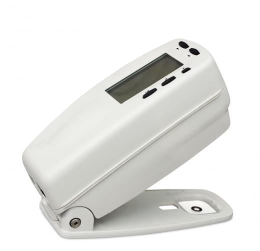 A colorimeter is an instrument that measures the absorption of color.