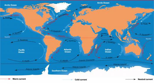 Ocean currents were created by natural convection.