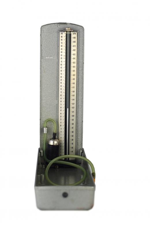 A medical manometer may be used to gauge blood pressure.
