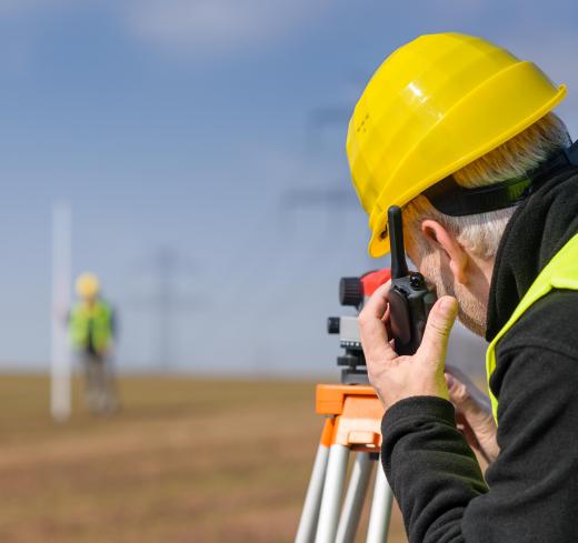 Topographic surveyors might use traditional measuring devices to do their work.