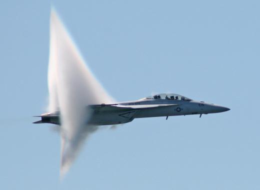 A jet breaking the sound barrier.