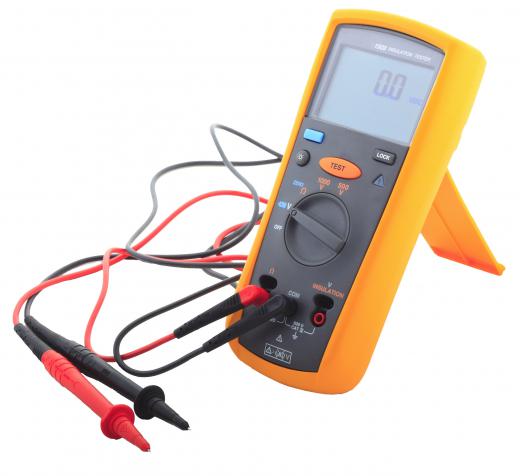 A multimeter, which can be used to measure resistance.