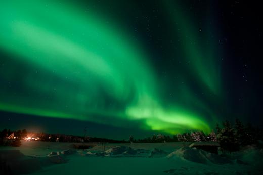 Magnetic flux density causes the aurora borealis, or northern lights.