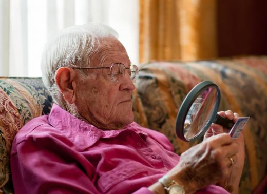 A magnifying glass may be very helpful for individuals who suffer with vision issues.