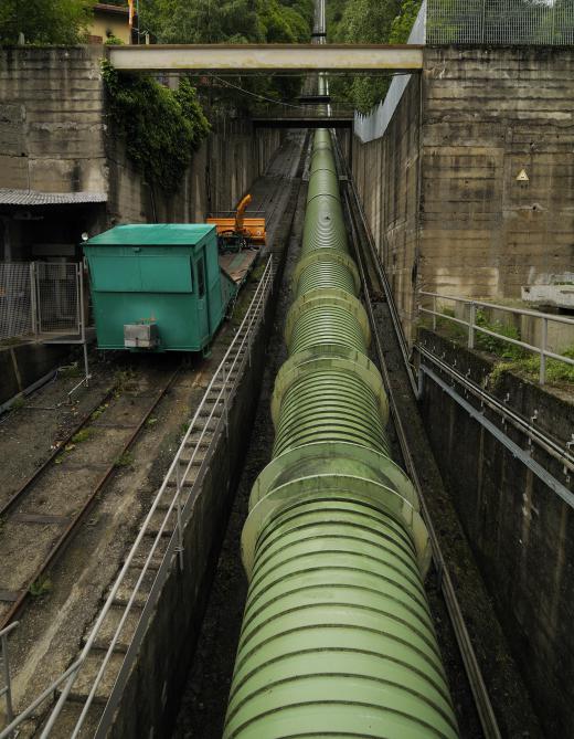 Penstocks may be used to control water flow through or near damns.