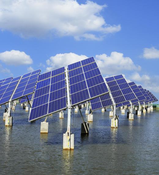Solar panels use energy from the sun, making them a sustainable energy source.