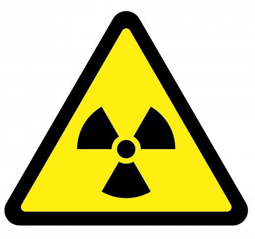 A sign indicating radioactivity.