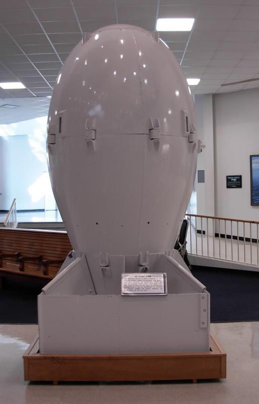 A replica of an atomic bomb, a rich source of neutrino activity.
