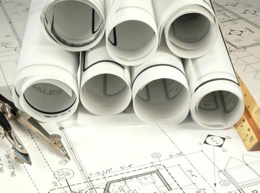 Sanity engineering professionals draw blueprints, make computer models and develop prototypes before starting a new construction project.