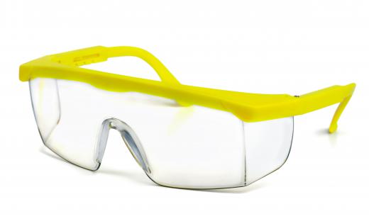 Safety goggles are a mandatory part of safely making dry ice.