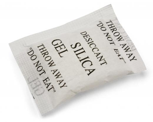Packets of silica gel are used to absorb moisture in medications.