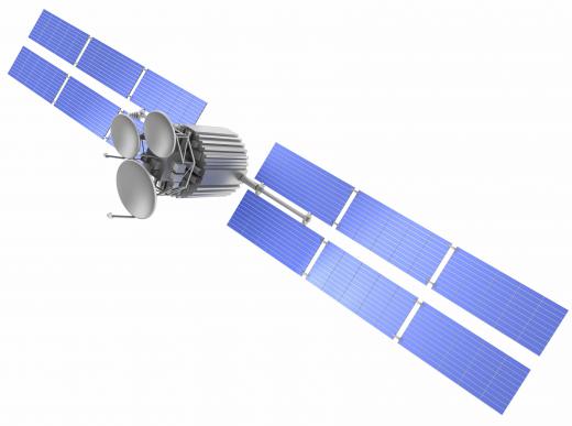 Communications satellites may be used for long distance telecommunication.