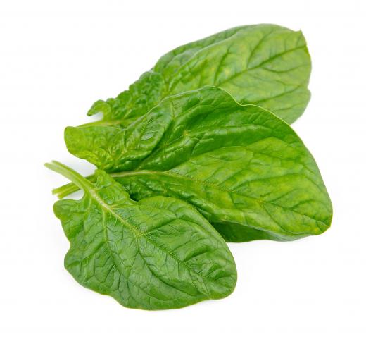 Spinach is a good source of potassium.