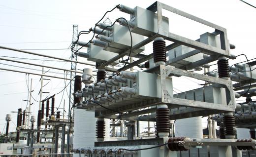 Capacitor banks help control the flow of power from stations.