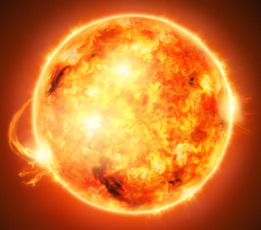 Aurorae are affected by the occurence of solar flares.