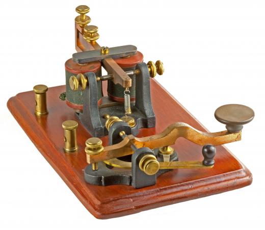 A telegraph, which was used to send the first electric digital signals.