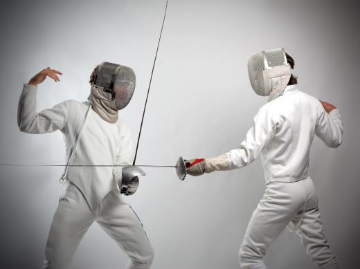 Shims are used to test distance of weapons is fencing.