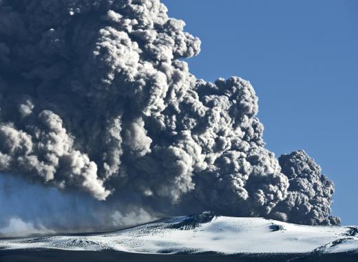 Vog is a type of natural smog released by volcanoes.