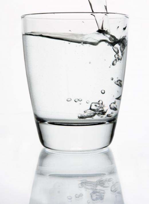 Glass of drinking water.