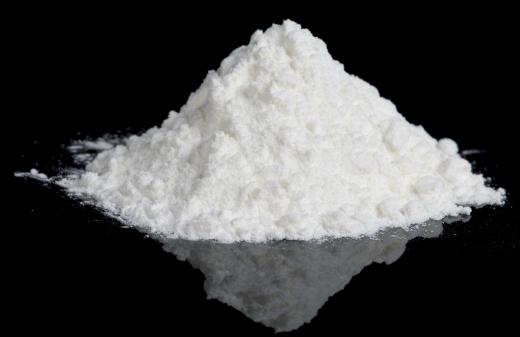 When ground, calcium carbonate is a white powder.
